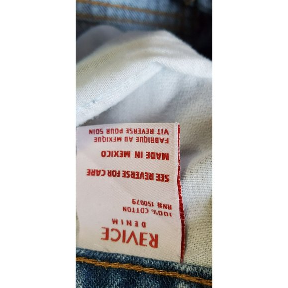 Women's Revice Retro Acid Denim Washed Jeans Off Center Button Size 25 - Picture 3 of 5